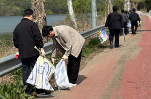 음성군, 20회 반기문마라톤대회 대비 국토대청결운동 실시